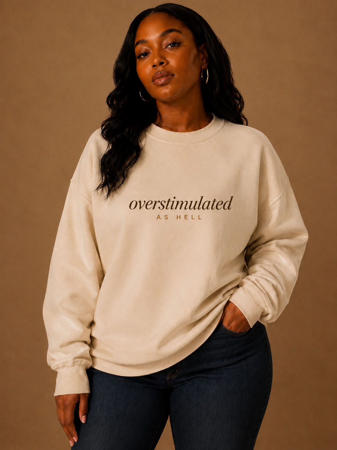 Crème State Of Mind Crewneck